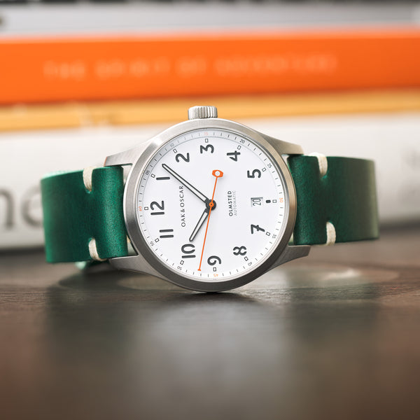 British Green Leather Strap