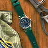British Green Leather Strap