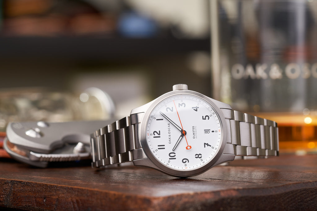 Oak & Oscar Olmsted White Dial on Bracelet