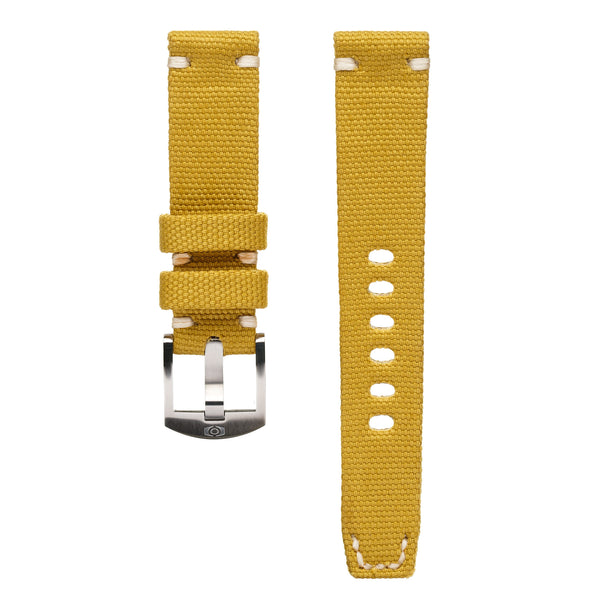 Oak & Oscar Canvas Watch Strap Team Mustard