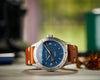 The Humboldt - Navy on Horween Leather Strap -Oak & Oscar