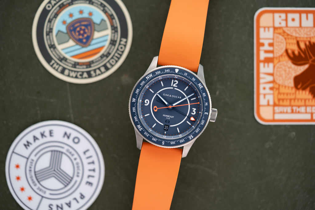 Humboldt GMT SAR BWCA on orange rubber strap