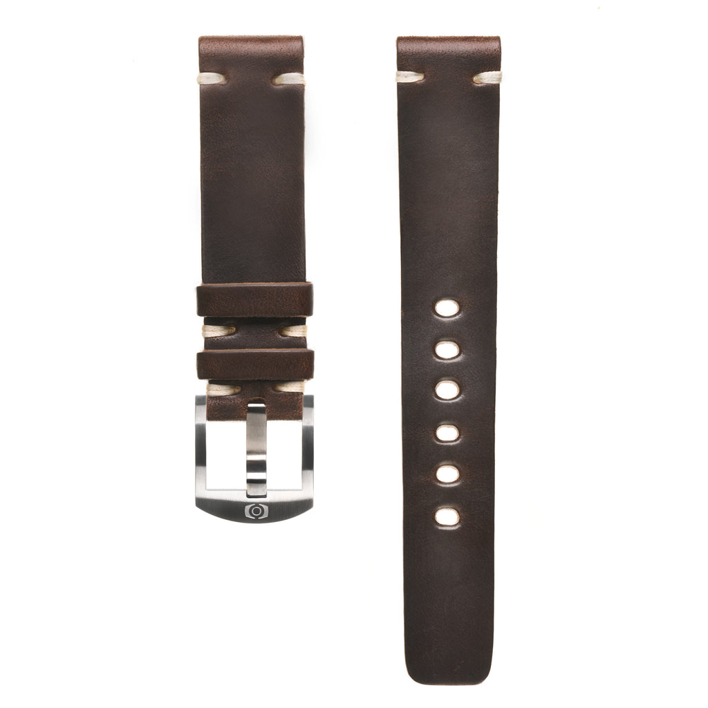 Dark Brown Leather Strap - 20mm