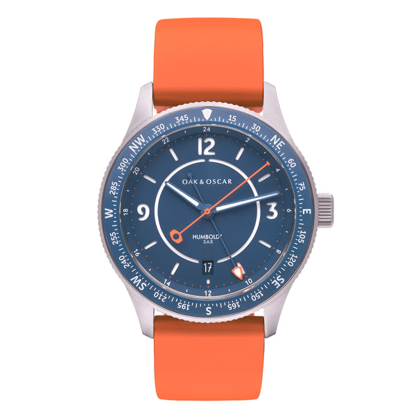 Oak & Oscar Humboldt SAR BWCA on orange rubber strap