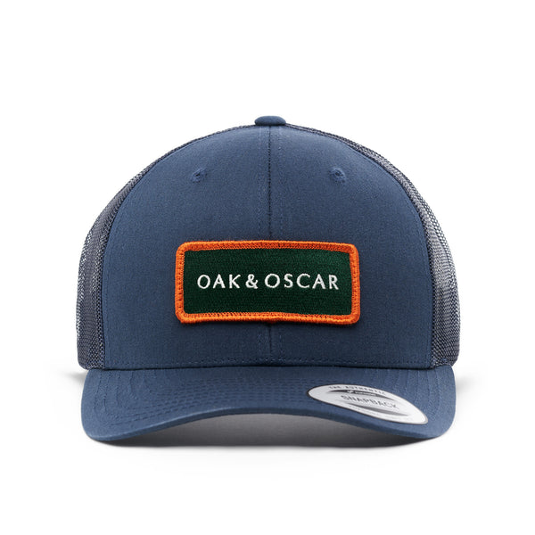Oak & Oscar Logo Patch Hat - Navy with green patch
