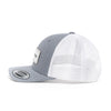 Oak & Oscar Logo Patch Hat - Heather grey with white patch side view